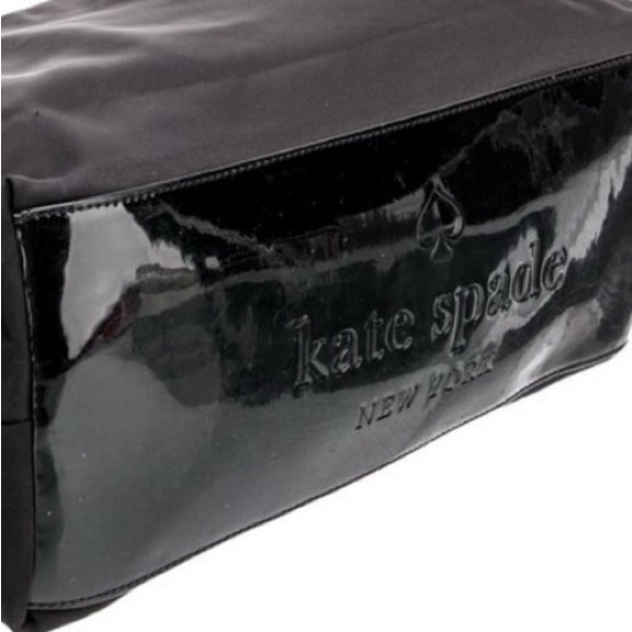 Kate Spade Black Patent Shoulder Logo Bottom Bag - Picture 8 of 10